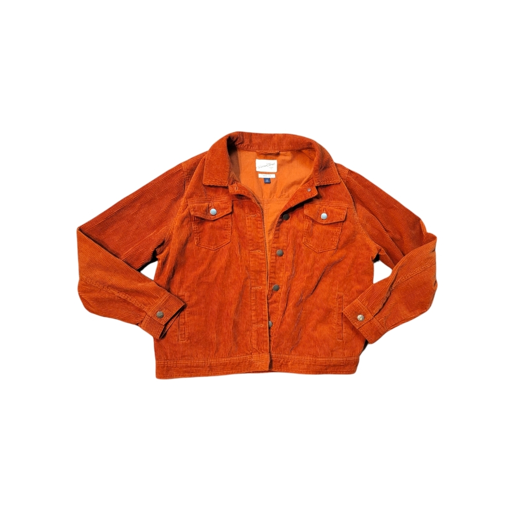 Universal Thread Women's Freeborn Corduroy Jacket Size XXL Burnt Rust Orange
